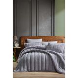 Elart Velvet Comfort Set Uyku Seti Çift Kişilik Kadife 3 Parça (230x220 cm) Gümüş