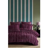 Elart Velvet Comfort Set Uyku Seti Çift Kişilik Kadife 3 Parça (230x220 cm) Mürdüm