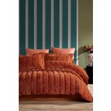 Elart Velvet Comfort Set Uyku Seti Çift Kişilik Kadife 3 Parça (230x220 cm) Tarçın