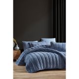 Elart Velvet Comfort Set Uyku Seti Çift Kişilik Kadife 6 parça (230x220cm) Mavi