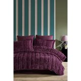 Elart Velvet Comfort Set Uyku Seti Çift Kişilik Kadife 6 parça (230x220cm) Mürdüm