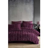 Elart Velvet Comfort Set Uyku Seti Çift Kişilik Kadife 6 parça (230x220cm) Mürdüm