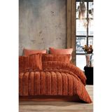 Elart Velvet Comfort Set Uyku Seti Çift Kişilik Kadife 6 parça (230x220cm) Tarçın