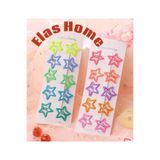ELAS HOME Yıldız Toka Parlak Renkli Kart 10 'lu