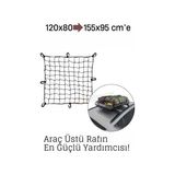 Elastik Bagaj Filesi 120X80 Cm – 155X95 Cm’e Kadar Genişler | Araç Üstü, Kamp Ve Seyahat İçin