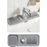 Elastik Musluk Matı Su Tutucu Düzenleyici Kaydırmaz Taban Organizer Mutfak Banyo Lavabo - Seçenek 1 - Antrasit