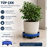 Elasu Tüp Çek Tekerlekli Taşıma Aparatı – Saksı, Damacana ve Tüp Taşıma Standı