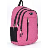 Elatae 5057 Pembe Unisex Ortopedik Çok Gözlü Günlük Seyahat Okul Sırt Çantası