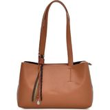 Elatae Charm'lı Tote Kadın Omuz Çantası ELA01991 - Camel