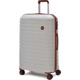 Elatae Ground 3’lü Valiz Seti Kabin Orta Büyük Kırılmaz Pp Hafif 360° Sessiz Teker 010663 - Bej - Camel