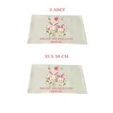 Elbasan Tekstil 2 Adet Kişiye Özel Beslenme Örtüsü 35 X 50 Cm İsim Yazılabilir