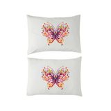 Elbasan Tekstil 2 Li Yastık Kılıfı 50 X 70 Cm Kelebek Baskılı Fermuarlı