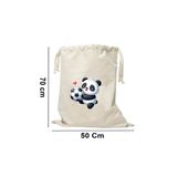 Elbasan Tekstil 50 x 70 cm Kanvas Oyuncak Torbası Futbolcu Panda