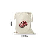Elbasan Tekstil 50 x 70 cm Kanvas Oyuncak Torbası Kırmızı Araba
