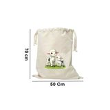 Elbasan Tekstil 50 x 70 cm Kanvas Oyuncak Torbası Kuzular