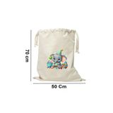 Elbasan Tekstil 50 x 70 cm Kanvas Oyuncak Torbası Sevimli Fil