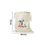 Elbasan Tekstil 50 x 70 cm Kanvas Oyuncak Torbası Sevimli Köpek