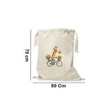 Elbasan Tekstil 50 x 70 cm Kanvas Oyuncak Torbası Zurafa