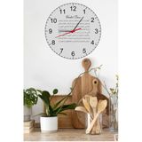 Elbasan Tekstil Bereket Duası Temalı Mutfak Duvar Saati 30 X 30 Cm Ahşap