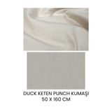 Elbasan Tekstil Duck Keten Punch Kumaşı 50 x 160 cm Ekru