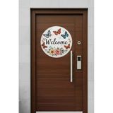 Elbasan Tekstil Kelebek Baskılı Kapı Süsü Mdf Üzerine Baskı 30 x 30 cm