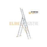 ELBE 3*3 Metre A Tipi Sürgülü Alüminyum Merdiven