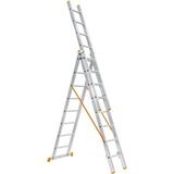 ELBE ENDÜSTRİ 3 * 2,5 Metre A Tipi Sürgülü Alüminyum Merdiven