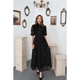 Elbee Fashion Woman Siyah Fiyonklu Elbise