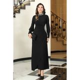 Elben Moda Lavin Taş Detaylı Abiye Elbise - 001 Siyah - 46