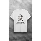 Elbiseciniz 10 Kasım Atatürklü Tişört, 10 Kasım Atatürk Baskılı Tişört, Siyah %100 Pamuk T-Shirt/tişört - 4 - Beyaz