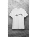 Elbiseciniz 23 Ni?san 29 Ekim Kemal Atatürk Imza Baskılı Beyaz %100 Pamuk Süprem T-Shirt - 12