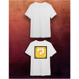 Elbiseciniz Erkek Sırt Baskılı Basic T-Shirt / Tişört - XL - Beyaz