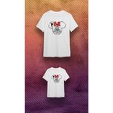 Elbiseciniz Mickey Mouse Tshirt Yetişkin Çocuk Kombinler (Anne - Çocuk Ayrı Satılmakta) - Beyaz - 2XL