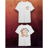 Elbiseciniz Moda Tişört Sırt Baskılı Unisex TIŞÖRT/%100 Pamuk Dtf Baskılı T Shirt - Beyaz