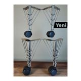 elbse Metal Gövde Frenli Tekerlekli Masa Ayağı,akıllı Sehpa Ayağı, Sihirli Sehpa Ayağı 4 Adet 360° 20 Cm