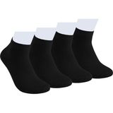 Elchee Wear Bambu Erkek Patik Siyah Çorap 4'lü - 41 - 45 - 01-Siyah