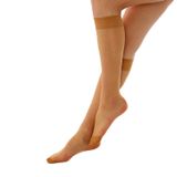 Elchee Wear Fit 15 İnce Parlak Dizaltı Çorap Ten 5'li Premium Kutu PETA Vegan Onaylı