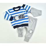 Elci Baby 6627LG Çizgili Köpekcik Turkuaz Eşofman Takımı - 6 Ay - Basic