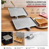 Elçi Home Ocak Üstü El Tost Izgara Tavası - Kamp Ocak El Izgara Tost Tavası (23X17 Cm)