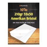 elçinbirlik 210gr 35x50 10'lu Amerikan Bristol Karton