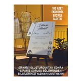 elçinbirlik Düğün Nişan Ipli Zarfsız Ekonomik Davetiye 100 Adet Baskılı B101