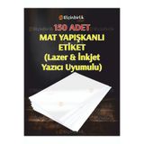 elçinbirlik Mat Etiket Yapışkan A4 150 adet Kartuşlu Mürekkepli Tüm Yazıcılara Uygun Yapışkanlı Mat Etiket