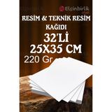 Elçinbirlik Resim Ve Teknik Resim Kağıdı 25 X 35 Cm 220 Gr 32 Li
