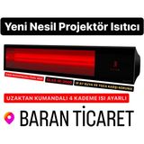 Elcon GLAS-IR2000 Camlı U.kumandalı Dış Mekan Isıtıcı