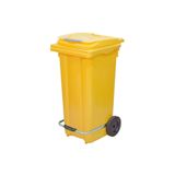 ELCY 120 LT Sarı Metal PEDALLI Çöp Konteyneri (Isıya Dayanıklı)