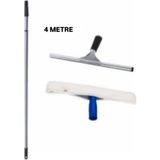 Elcy 4 Metre Telekopik Uzayabilen Metal Sap 35 cm Cam Peluş ve Cam Çekçeği - Renkli