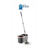 Elcy Black Döner Başlıklı Mop Kovalı Temizlik Seti Şık Tasarım