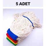 Elcy Islak Saçaklı Temizlik Arabası 350 gr Dar Mop Yedeği 5 Adet - Beyaz