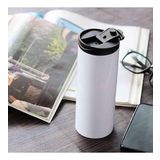 Elde Kolay Tutma Içimi Rahat Paslanmaz Sızdırmaz Çift Katmanlı Metal Termos 500 Ml Flyon-571 Beyaz