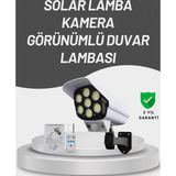 Eldenör 77 LED'li Güneş Enerjili Güvenlik Lambası ve Kukla Kamera – Hareket Sensörlü, 2400mAh Pilli
